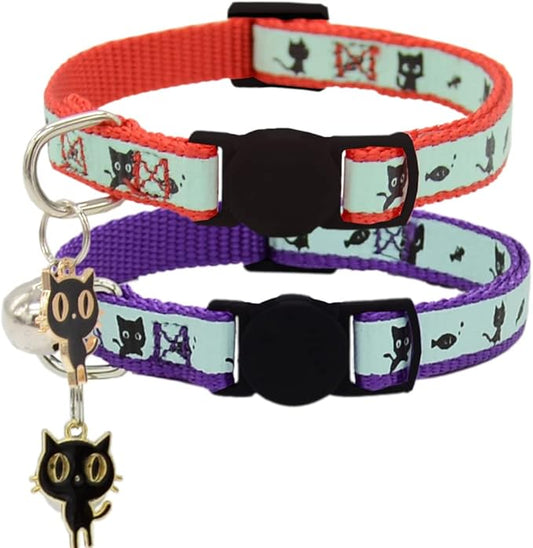 2 Pack Glow in The Dark Cat Collar by Barleygoo