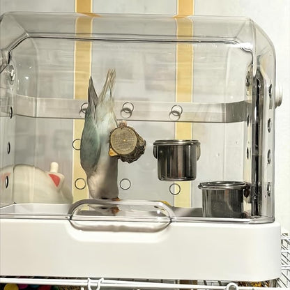 Bird Travel Cage, 10×6.7×8.3 Inches Waterproof & Sturdy Pet Carrier - Image 8