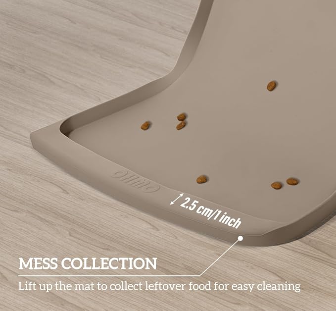 OHMO Dog Food Mat w/Residue Collection Pocket Silicone Pet Feeding Mat - Image 3