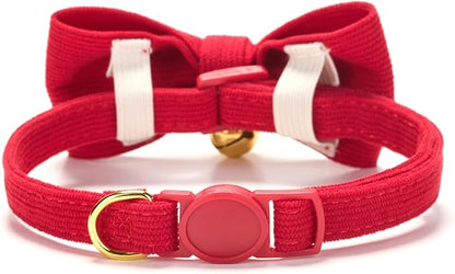 2 Pack Soft Corduroy Christmas Cat Collars - Image 9