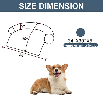 Calming Dogs/Cats Bed Mats, Dog Pad Washable Removable Couch Cover, Plush Long - Image 2