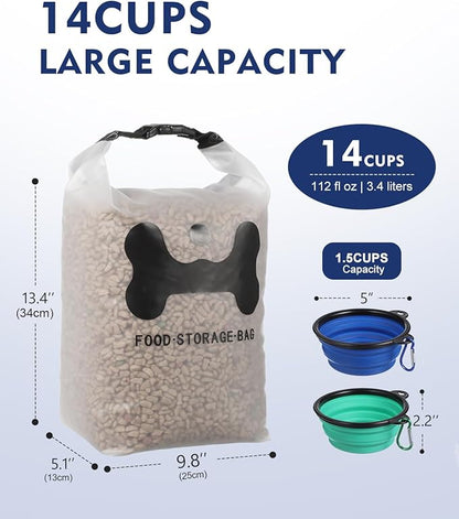 ANVS Silicone Pet Food Storage Bag, 30-Cup Dog Food Travel Bag - Image 4