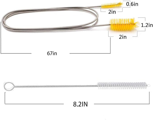 Flexible Drain Brush, Nylon Cleaner Double Ended Elastic Hose Pipe 67-inch and - Image 2