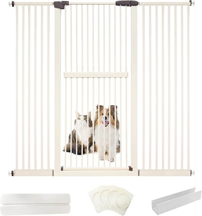 Lumizone Extra Tall Cat Gate 61.02" High Pressure Mounted Extra Wide by Lumizone