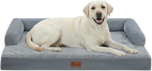 Orthopedic Dog Beds for Extra Large Dogs, Waterproof Egg Crate Foam XL Dog Bed by CasaPaw