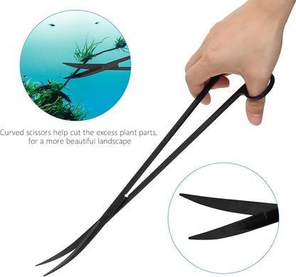 Aquarium Aquascape Tools Kit 15in, 4 in 1 Anti-Rust Aquatic Plant Aquascaping - Image 4
