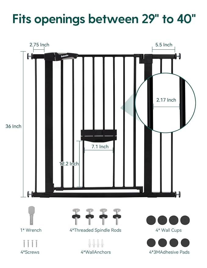 BABELIO 36 Inch Extra Tall Baby Gate - Image 7