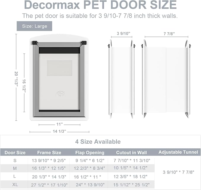 Dog Door for Wall, Steel Dog Door - Image 5