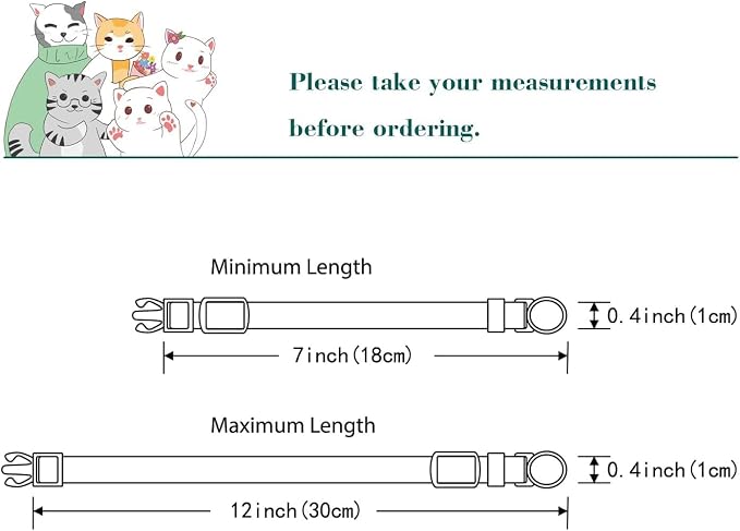 Yizepet Cat Collars, Breakaway Kitten Collar, Cute Kitty Collar in 2 Pack - Image 4
