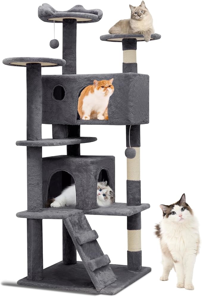 Athena Collection Cat Tree, 54 Inch Cat Tree Tower by AthenaCollectionFurniture