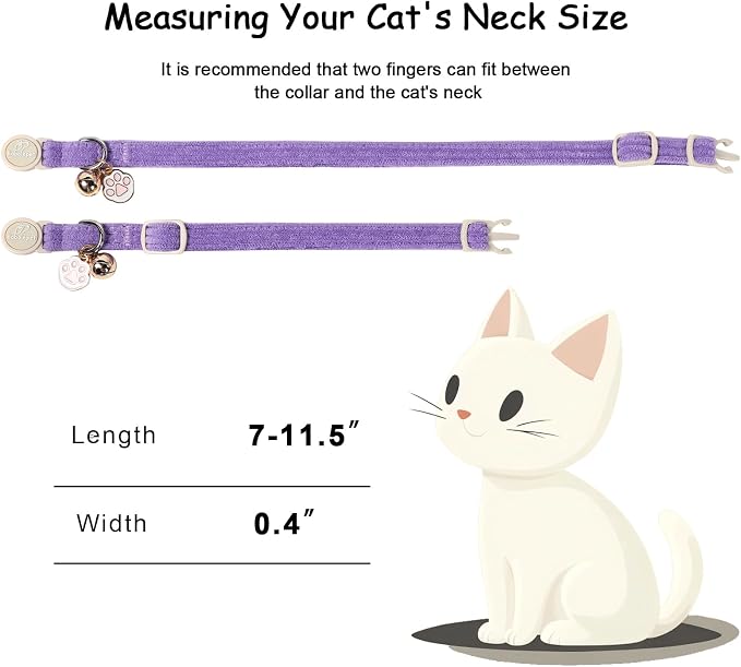 2 Pack Corduroy Cat Collars - Image 4