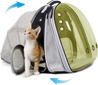 Dual Expandable Polarized Cat Backpack Carrier, Fit up to 20 lbs, Expandable by halinfer