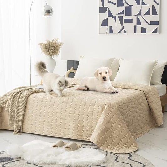Waterproof and Anti-Slip Dog Bed Cover and Pet Blanket Sofa Pet Bed Mat ，car by TcksstexFauxFurDogBedCover