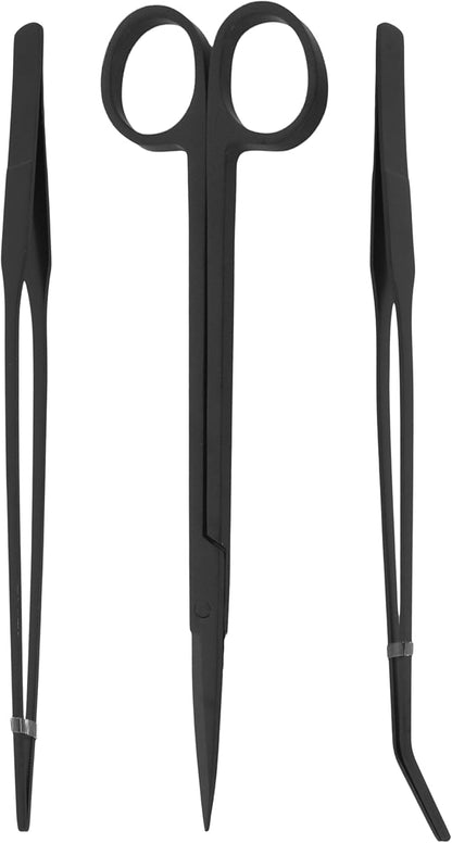 Mandala Crafts Black Stainless Steel Aquascaping Tools Kit – Aquarium Plant - Image 2