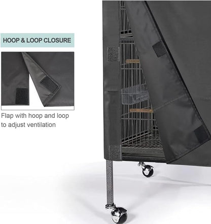 Bird Cover for Cage, Breathable Black Out Lightweight Washable Dust Proof Hood - Image 7