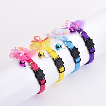 16 PCS Cute Cat Collar with Bells Kitten Collars - Image 7