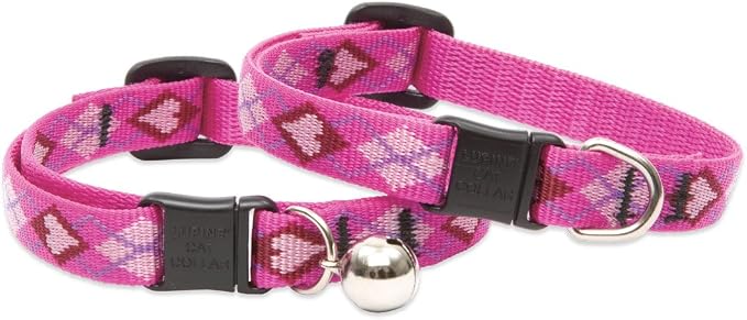 LupinePet Originals 1/2" Puppy Love Cat Safety Collar by LupinePet