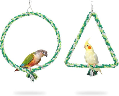 Wontee Bird Swing Bird Rope Perch Parrot Climbing Stand by Wontee