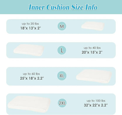 Dog Bed Large Size Dogs Washable Soft Furry Pet Bed, Calming Rectangle Large - Image 6