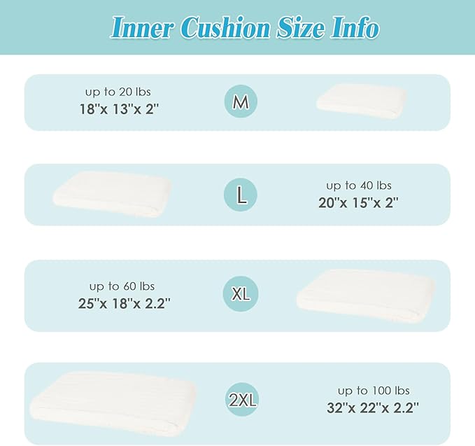 Cute Washable Dog Bed for Small Medium Dogs, Orthopedic Plush Rectangle - Image 4
