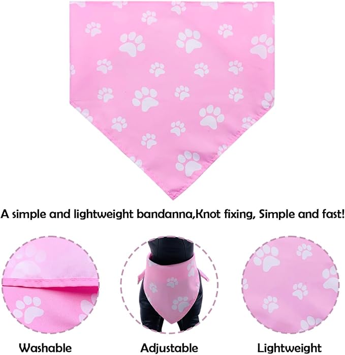 30 Pack Paw Print Bandanas Bulk - Image 3