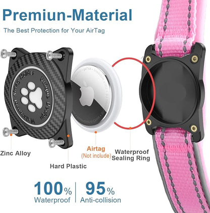 Airtag Dog Collar with Waterproof Air Tag Holder, Luminous Reflective, Soft - Image 3