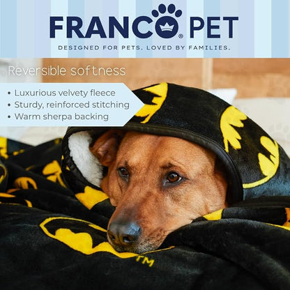 Franco Pet Batman DC Comics Bat Shield Logo Super Soft Cozy Waterproof - Image 5