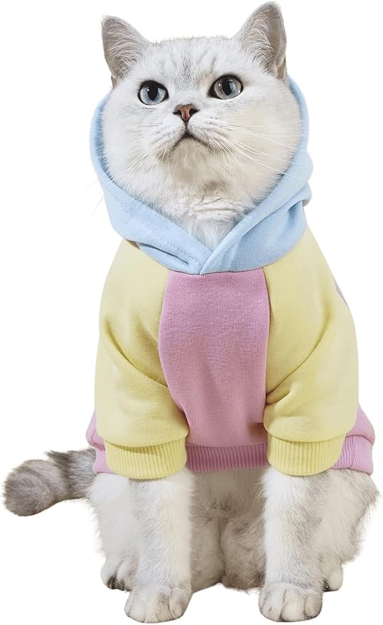 QWINEE Basic Dog Hoodie Sweatshirt Puppy Sweater Warm Cat Costumes Pet Clothes by QWINEE