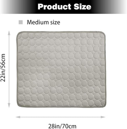 Washable Dog Cooling Mat Ice Silk Pet Self Cooling Pad Blanket - Image 2