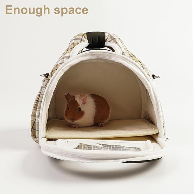 ABLAZEZAI Guinea Pig Carrier, Small Animal Travel Bag, Breathable Outdoor - Image 6