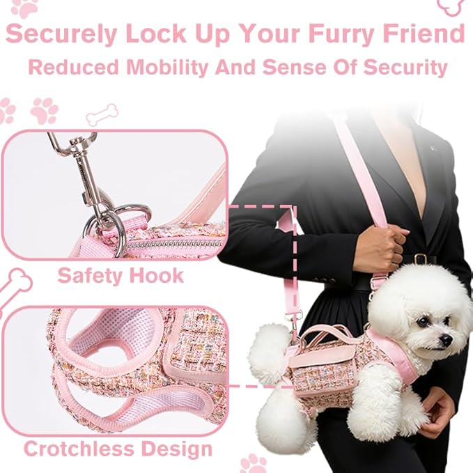 Dog Lift Harness Backpack for Small Dogs Cats, Adjustable Straps Dog Sling - Image 5