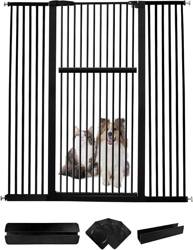 Lumizone Extra Tall Pet Gate 55.12" High Pressure Mounted 55.12"-59.24" Extra by Lumizone