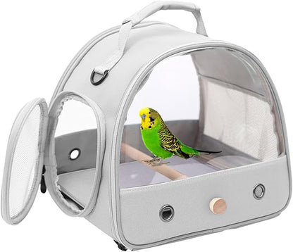 Bird Travel Carrier Cage, Portable Small Bird Parrot Parakeet Carrier by halinfer