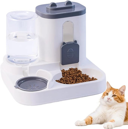 Gravity Cat Feeder and Water Dispenser, 2 in 1 Automatic Cat Feeder, 2 Pack by JIAXICATHAOPINESSHOUS