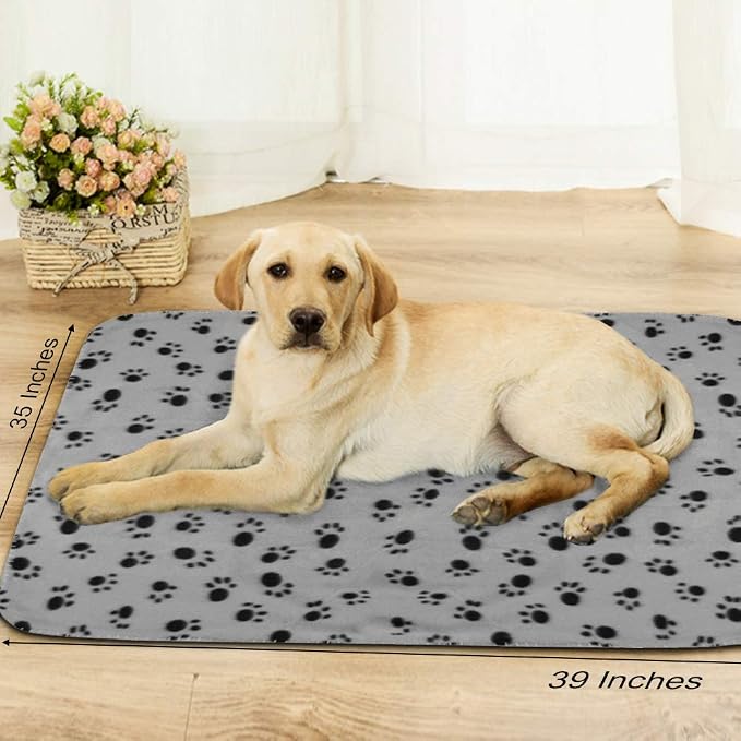 Comsmart Dog Blankets for Small Dogs, 6 Pack Puppy Blanket Cute Paw Print Pet - Image 5