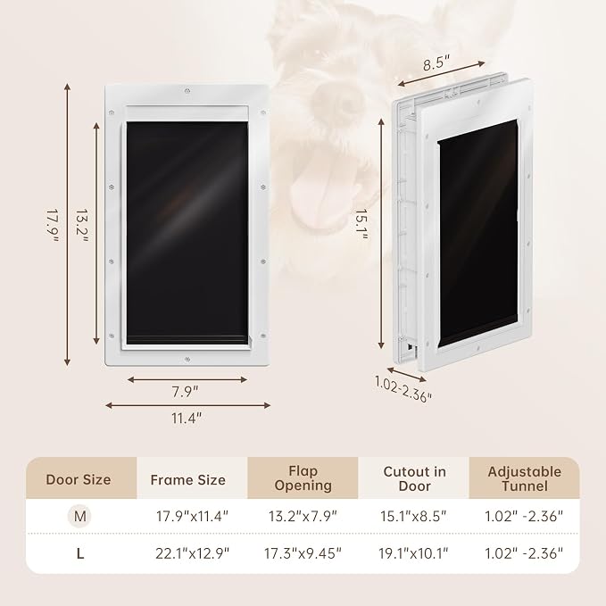 3-Flap Dog Door, Doggy Door, Doggie Door, Cat Door - Image 6