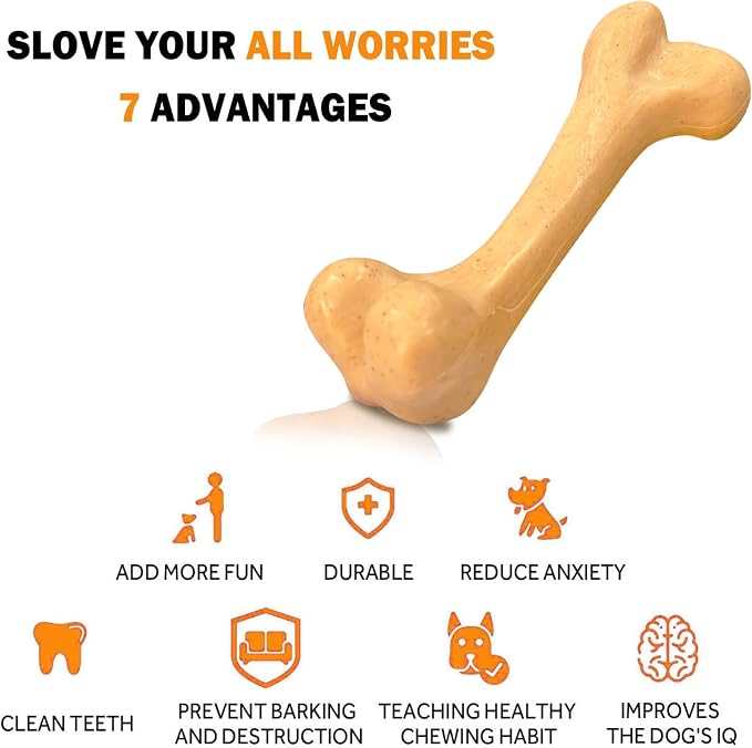 Indestructible Dog Toy for Aggressive Chewers, Nylon Chew Toy for Medium and - Image 3