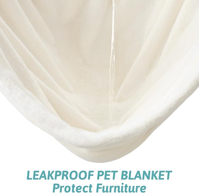Luxury Faux Fur Throw Blanket for Couch, Ultra Soft Waterproof Pet Blanket - Image 2