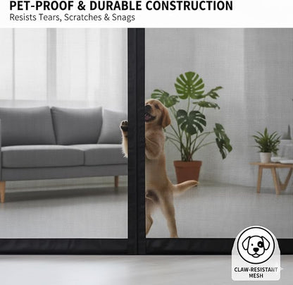 Premium Magnetic Screen Door, Heavy-Duty Reinforced Mesh, Ultra-Dense Weave - Image 4