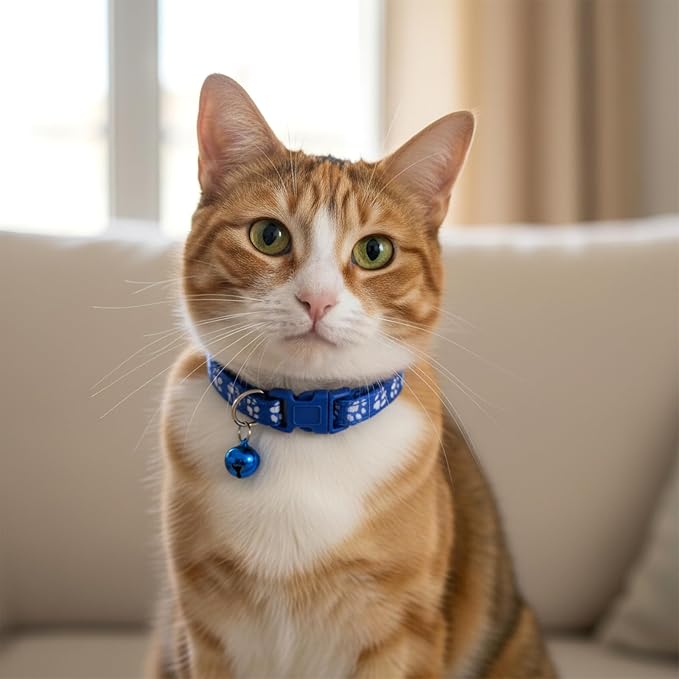 6 Pcs Collar for Cats, Breakaway Cat Collars Reflective Safety Kitten Collar - Image 5