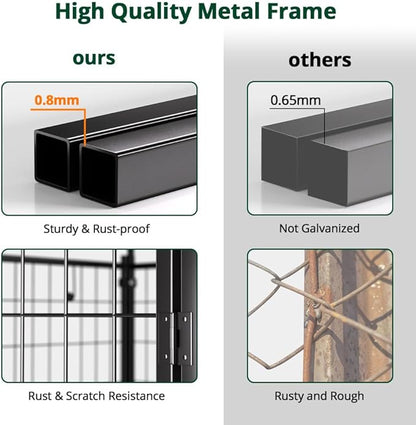 Dog Kennel Outside with Roof, Heavty Duty Welded Dog Crate Playpen with - Image 6