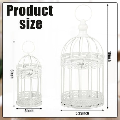 Sliner 4 Pcs Birdcage Candle Holder Valentine Decorative Bird Cages - Image 2