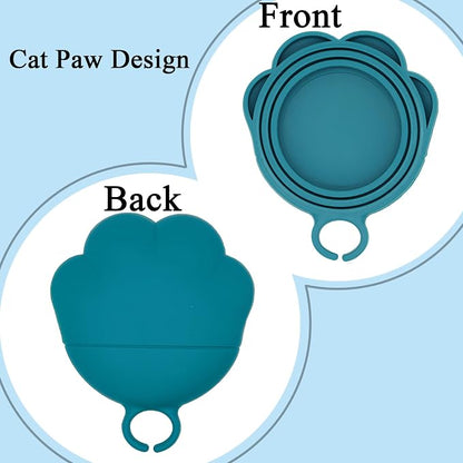 Cat Food Can Spoon & 3 Pcs Can Lids | Cute Paw Shape Covers & Opener - Image 3