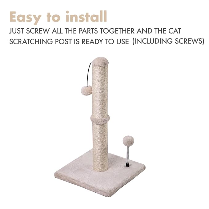 MECOOL Cat Scratching Post Premium Basics Kitten Scratcher Sisal Scratch Posts - Image 7