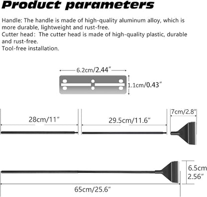 25.6inch Algae Scraper for Glass Aquariums Fish Tank Cleaner Tool - Image 5