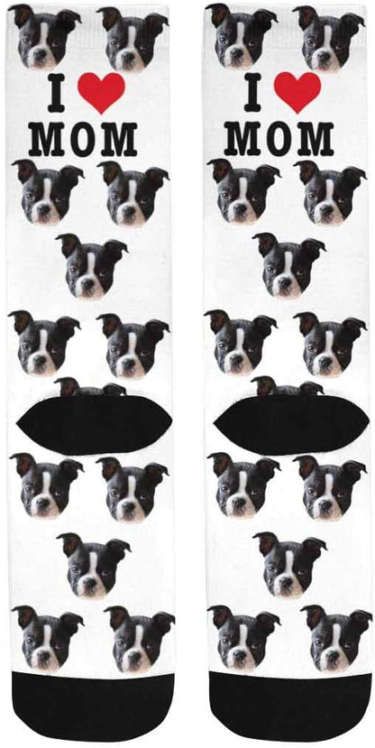 Custom Face Socks, Personalized Dog Lover Pet Photo Picture on Socks Unisex - Image 4
