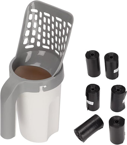 Cat Litter Scoop with Integrated Detachable Deep Shovel – Leakproof Pooper by plplaaoo