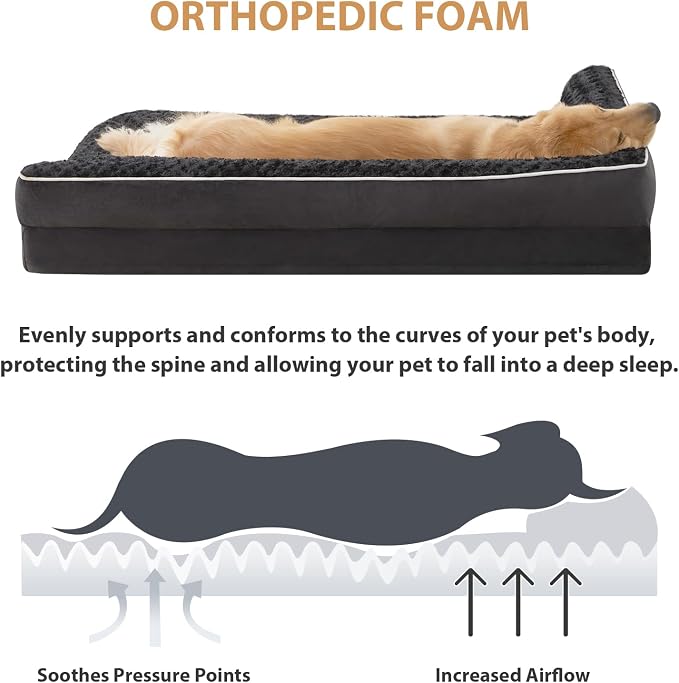 BFPETHOME Orthopedic Dog Beds for Large Dogs-Waterproof Sofa Pet Bed - Image 3
