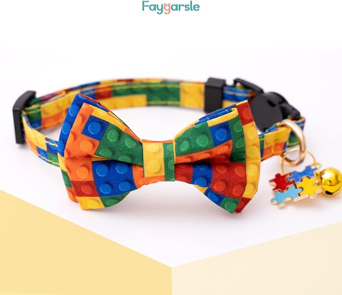 Faygarsle 2 Pack Breakaway Bowtie Cat Collar - Image 5