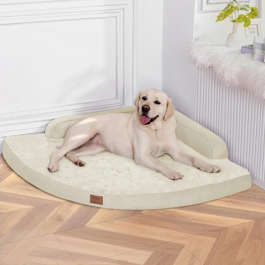 Large Orthopedic Dog Bed with Sides XXL Dog Beds with Removable Washable Cover by Mekiy